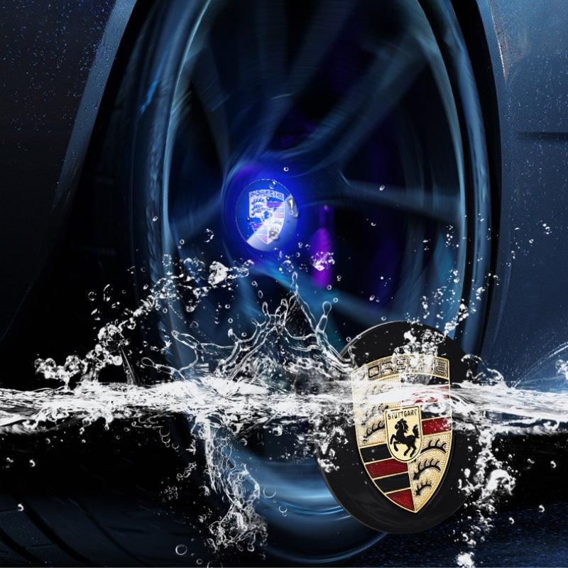 Suitable For Porsche Magnetic Suspension Hub Caps & LED Suspension Luminous Wheel Hub Lights-Greetlamp
