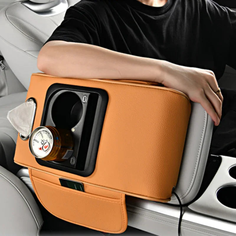 Multifunctional Car Armrest Pad-Greetlamp