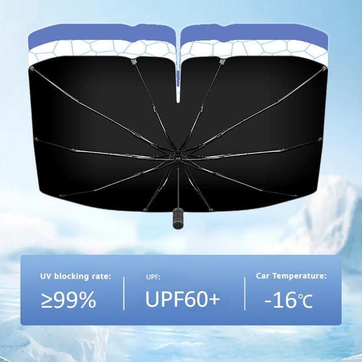 New 360° Bendable Handle Car Parasol Car Front Windshield Sun Protection Heat Shield Universal Car Parasol-Greetlamp