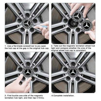 Suitable For Maybach Magnetic Suspension Hub Caps & LED Suspension Luminous Wheel Hub Lights-Greetlamp