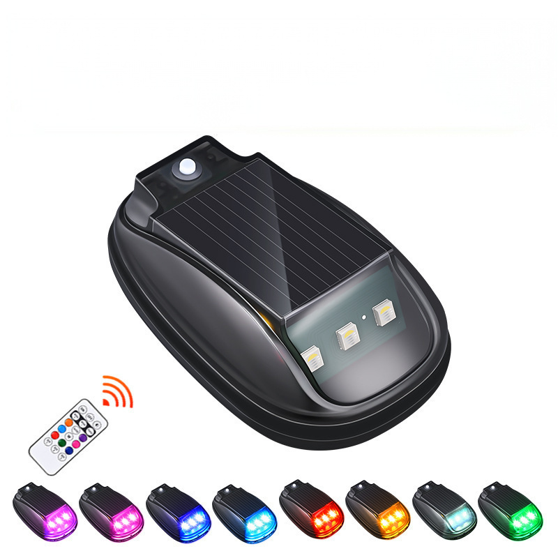 Solar-Powered RGB Strobe Light | Remote Control Roof Beacon for Trucks & SUVs