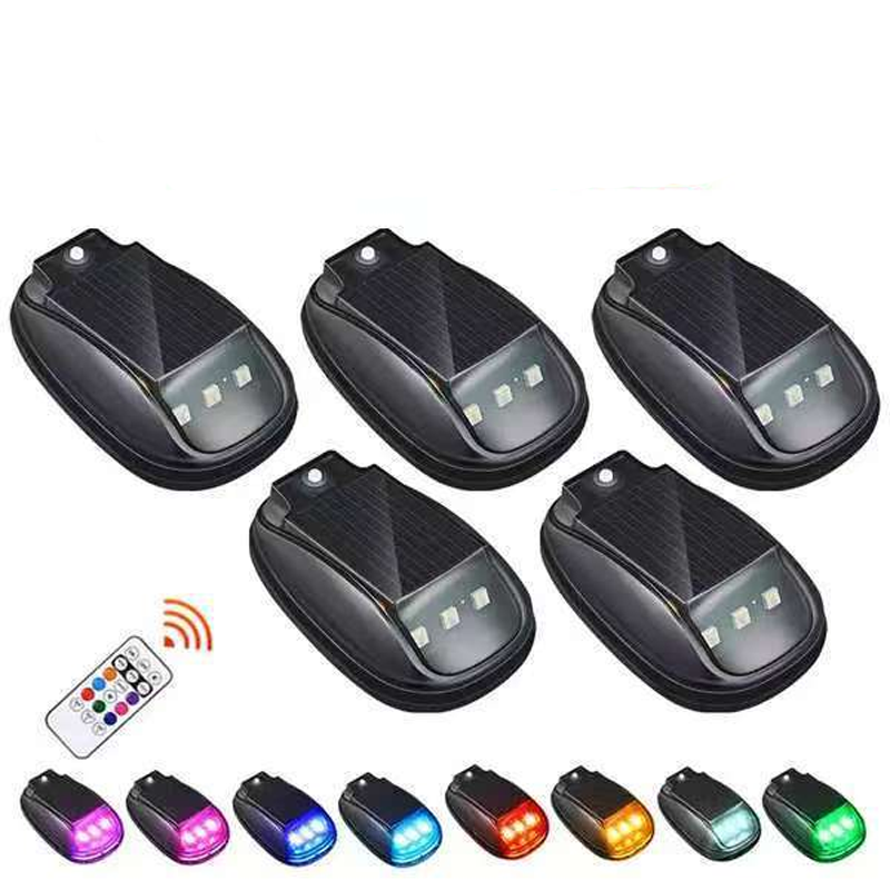 Solar-Powered RGB Strobe Light | Remote Control Roof Beacon for Trucks & SUVs