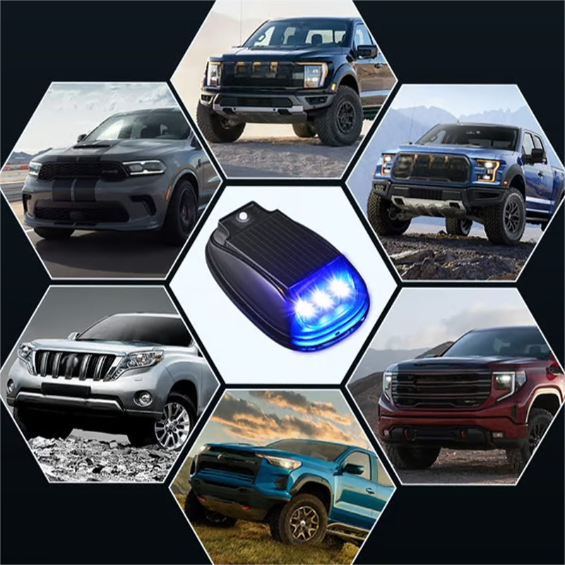Solar-Powered RGB Strobe Light | Remote Control Roof Beacon for Trucks & SUVs
