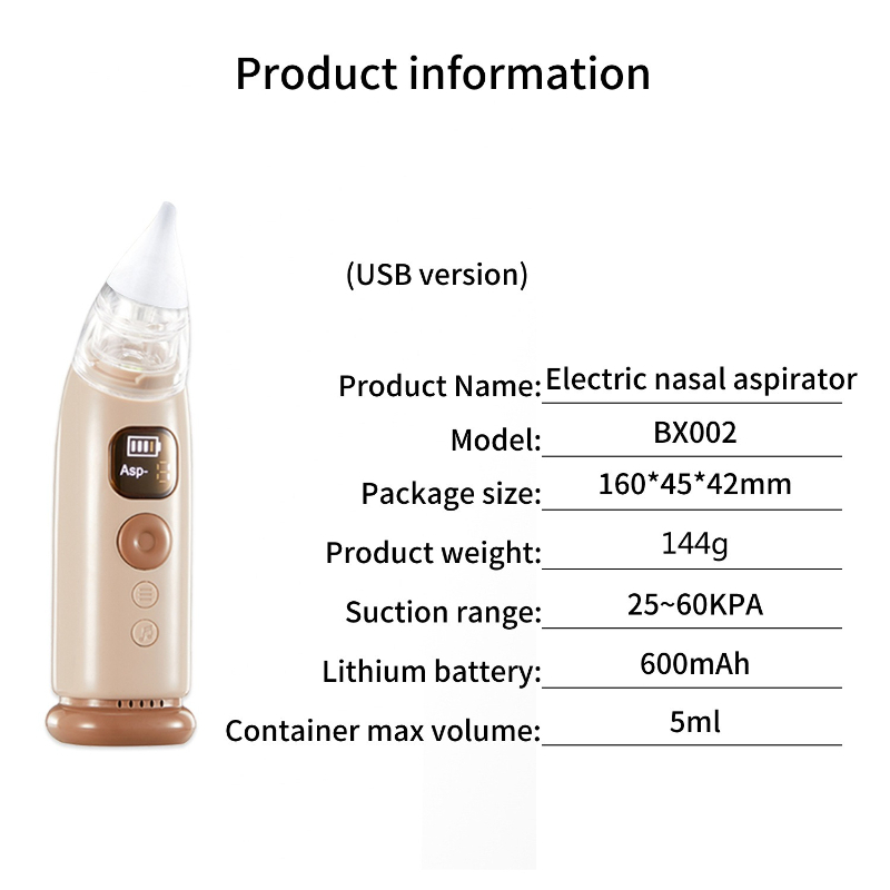 Baby Electric Nasal Aspirator | Quiet Adjustable Suction Nose Cleaner for Newborns