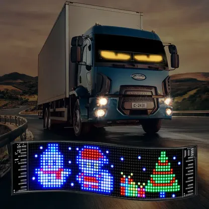 CyberGlow™ Devil Eyes Dynamic LED Matrix Sign - App & Remote Control Flexible Car Window Pixel Screen (Dual & Single Strip Kit)