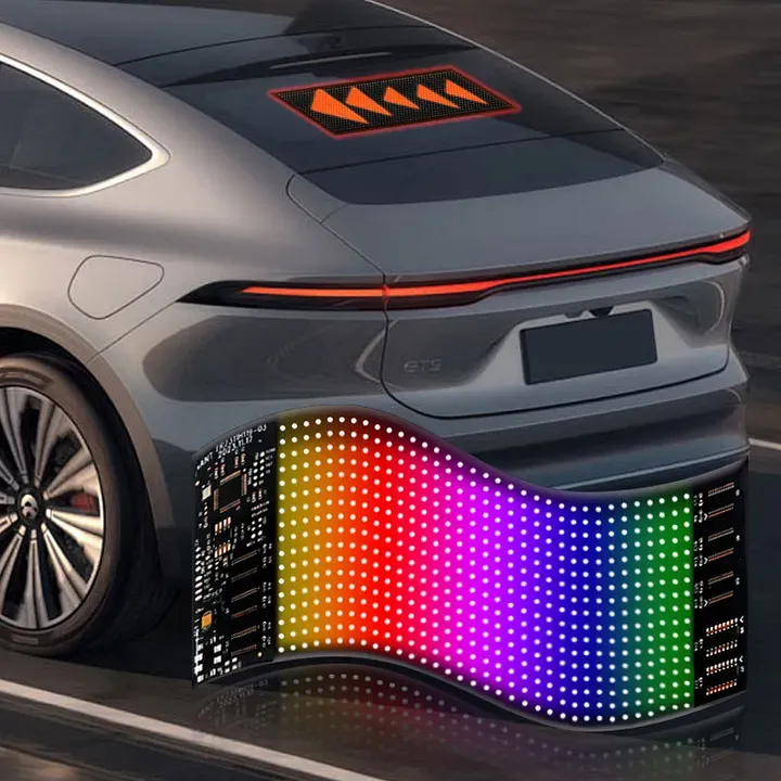 CyberGlow™ Devil Eyes Dynamic LED Matrix Sign - App & Remote Control Flexible Car Window Pixel Screen (Dual & Single Strip Kit)