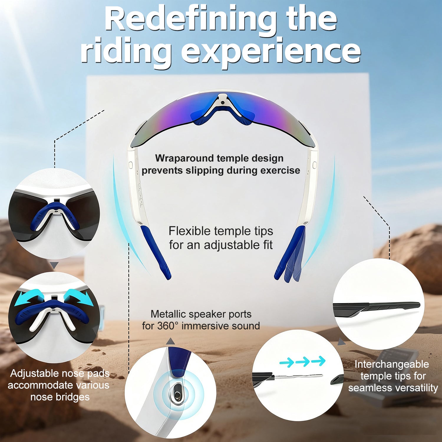 Smart Bluetooth Glasses Outdoor Sports Goggles Cycling Sunglasses-Greetlamp