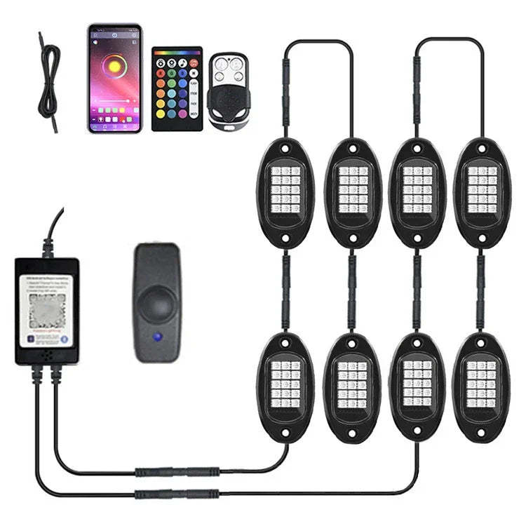 RGB Chassis Light APP Control Ambient Light LED Car Neon Light-Greetlamp