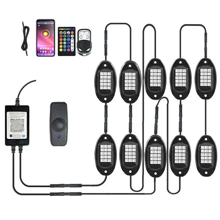 RGB Chassis Light APP Control Ambient Light LED Car Neon Light-Greetlamp