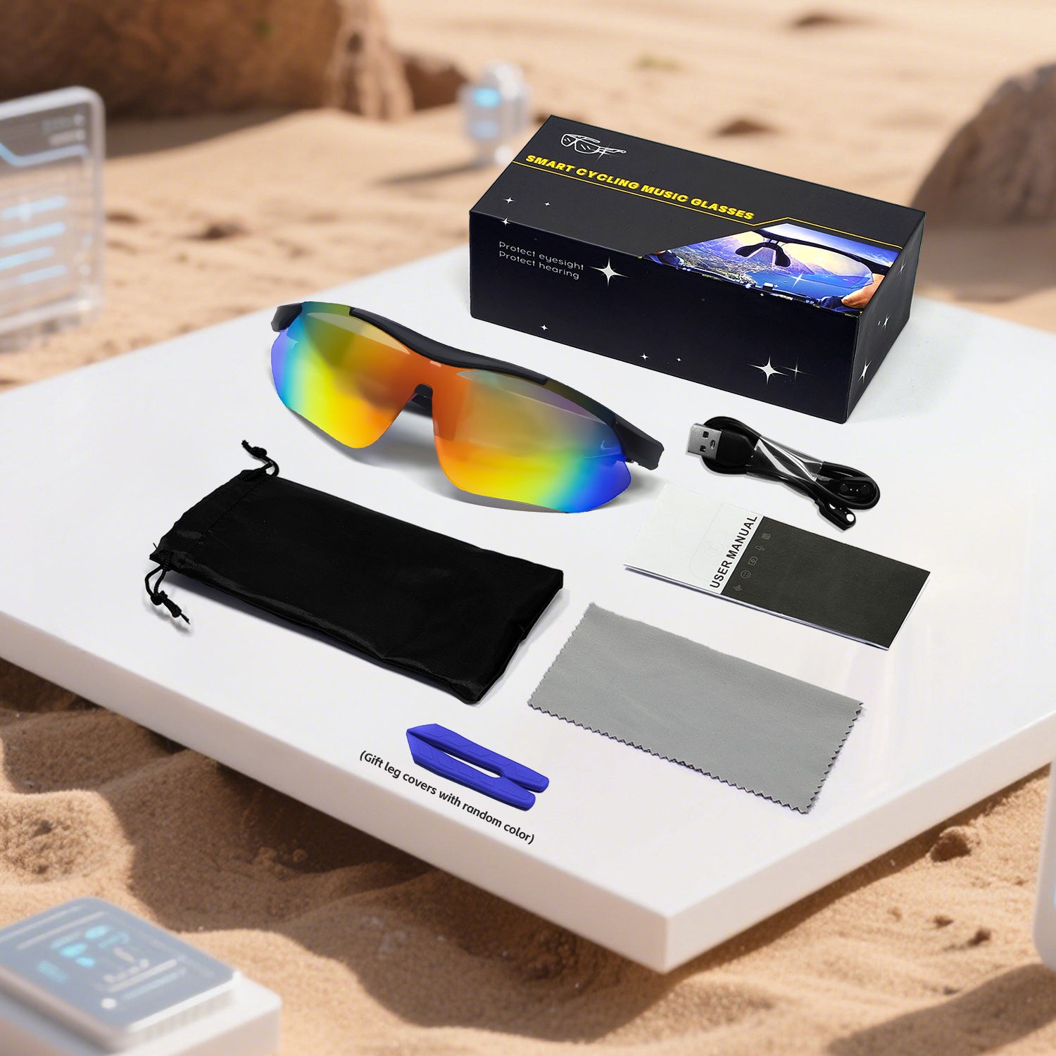 Smart Bluetooth Glasses Outdoor Sports Goggles Cycling Sunglasses-Greetlamp