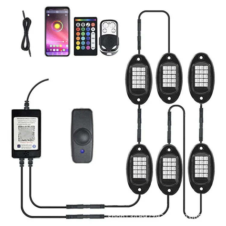 RGB Chassis Light APP Control Ambient Light LED Car Neon Light-Greetlamp