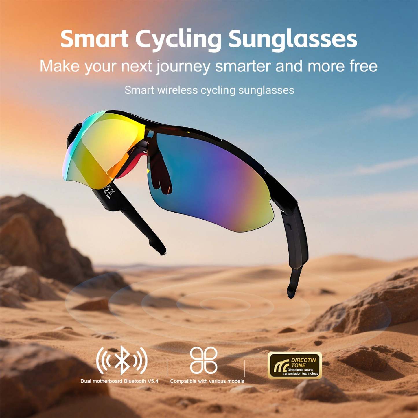 Smart Bluetooth Glasses Outdoor Sports Goggles Cycling Sunglasses-Greetlamp