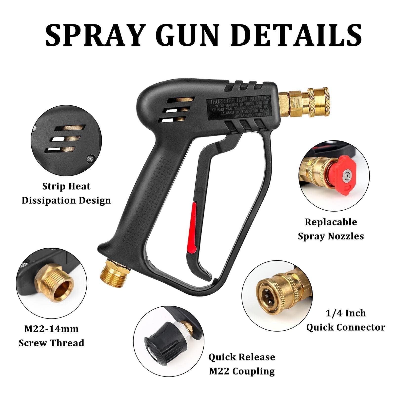 Innovative Car Washing Water Gun with Household High Pressure Cleaning Power and 1/4 Quick Connect Feature-Greetlamp