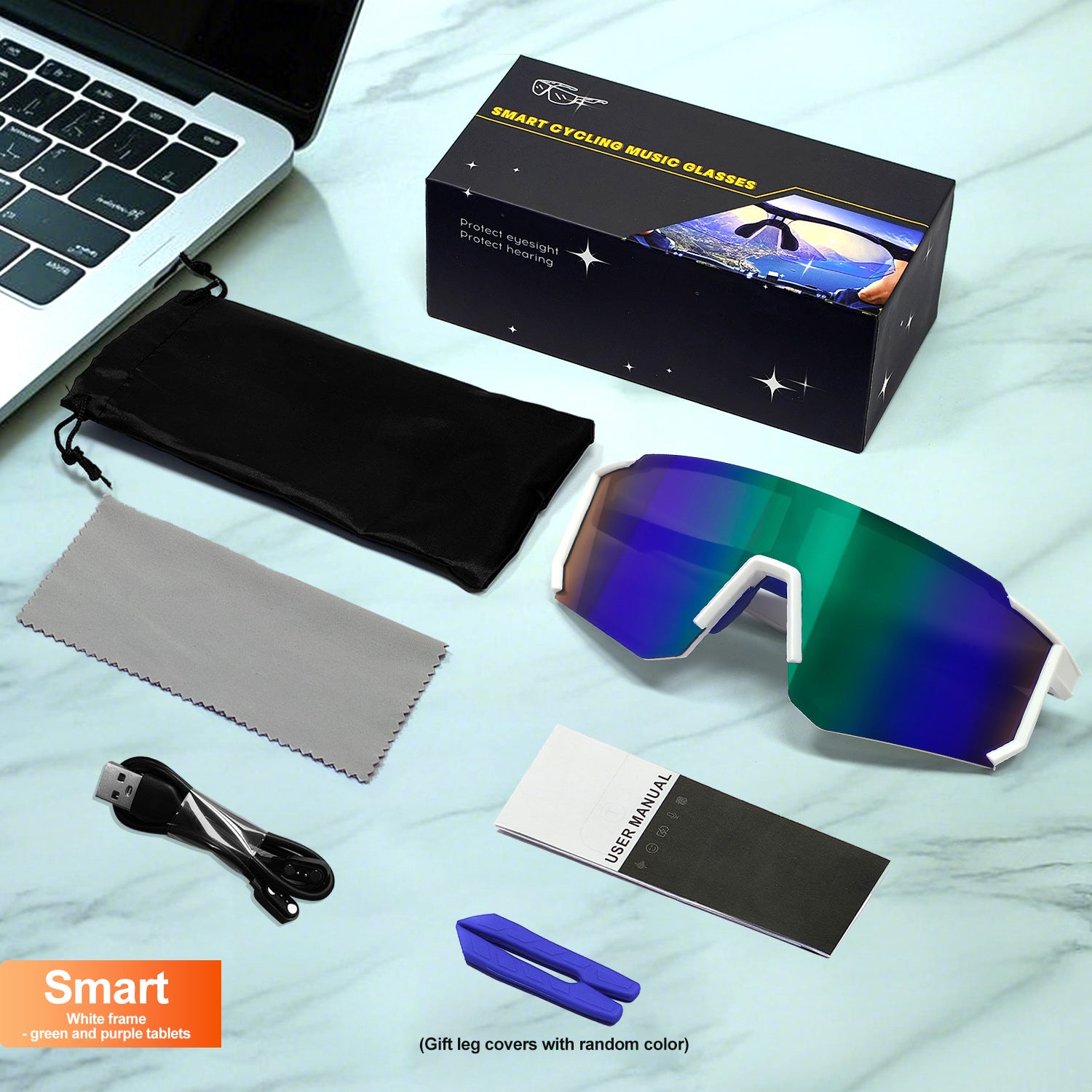 Outdoor Sports Cycling Bluetooth Smart Sunglasses with AI Technology-Greetlamp