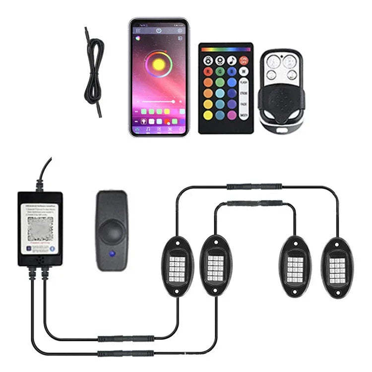 RGB Chassis Light APP Control Ambient Light LED Car Neon Light-Greetlamp