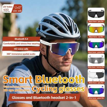 Outdoor Sports Cycling Bluetooth Smart Sunglasses with AI Technology-Greetlamp