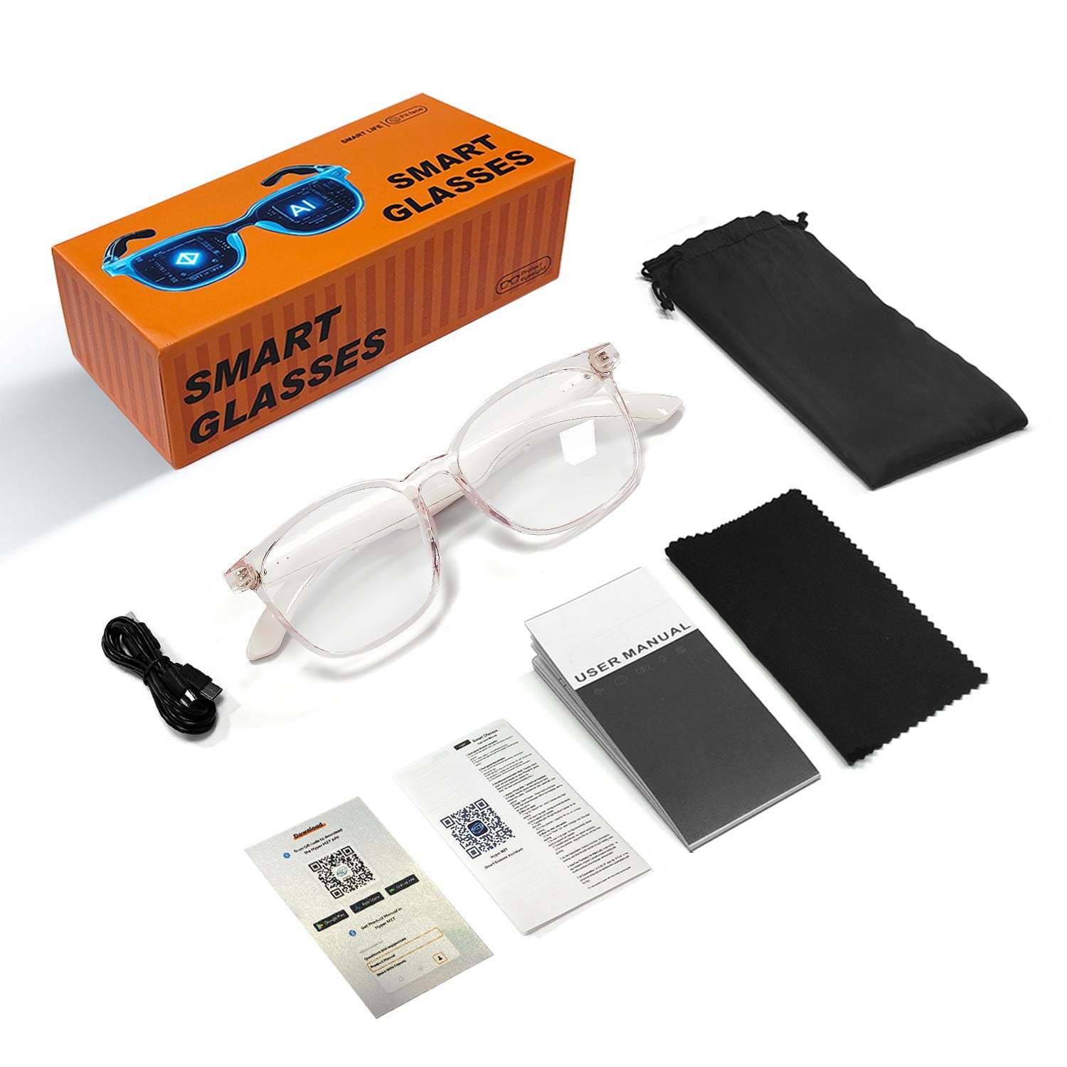 The Second Generation AI Bluetooth Glasses Real-time Translation Glasses Camera Glasses-Greetlamp