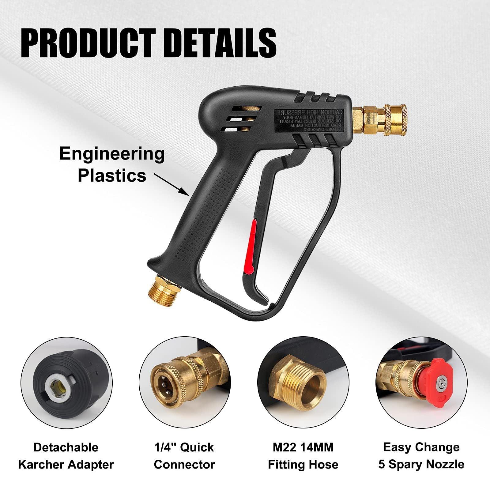 Innovative Car Washing Water Gun with Household High Pressure Cleaning Power and 1/4 Quick Connect Feature-Greetlamp