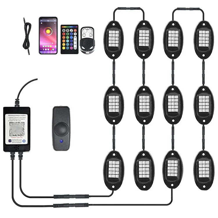 RGB Chassis Light APP Control Ambient Light LED Car Neon Light-Greetlamp