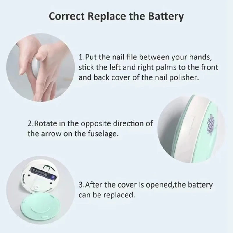 Baby Nail Trimmer and Polisher Kit | Safe Quiet Electric Nail Care Set