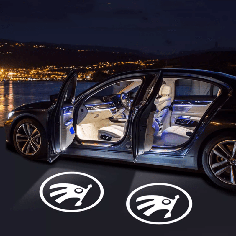Skoda Compatible Car Door Welcome Lights-Greetlamp