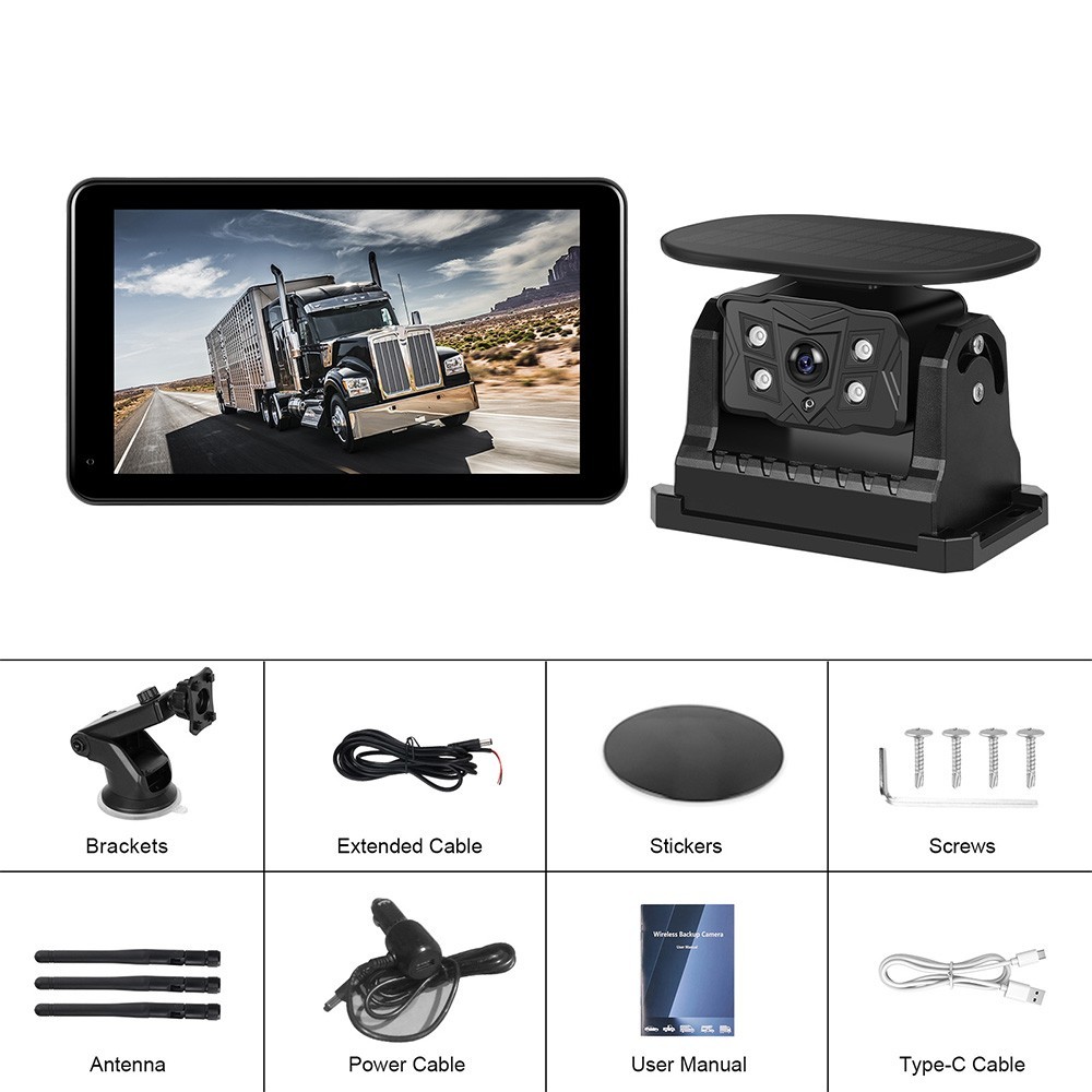 SolarDrive™ 7" Wireless Touchscreen Backup Camera System