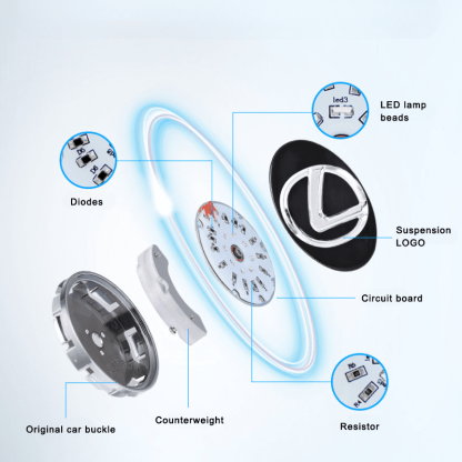 Suitable For Lexus Magnetic Suspension Hub Caps & LED Suspension Luminous Wheel Hub Lights-Greetlamp