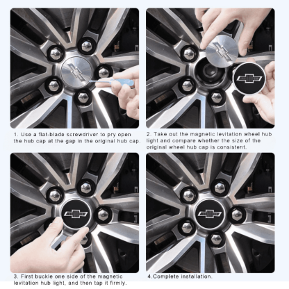 Suitable For Chevrolet Magnetic Suspension Hub Caps & LED Suspension Luminous Wheel Hub Lights-Greetlamp