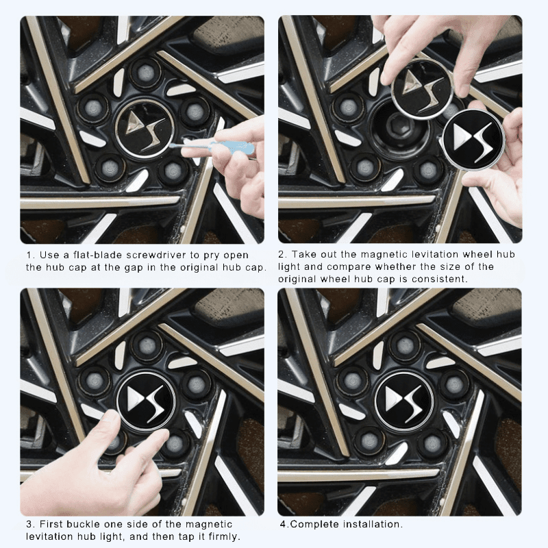 Suitable For DS Magnetic Suspension Hub Caps & LED Suspension Luminous Wheel Hub Lights-Greetlamp
