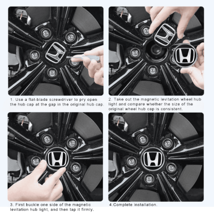 Suitable For Honda Magnetic Suspension Hub Caps & LED Suspension Luminous Wheel Hub Lights-Greetlamp