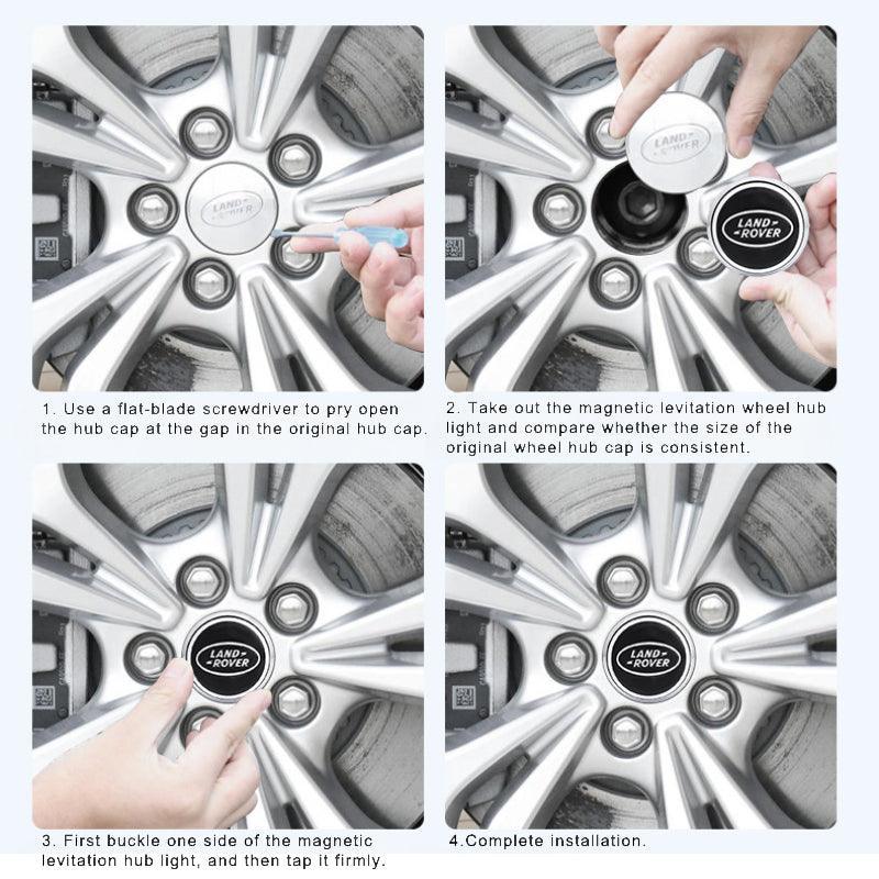 Suitable For Land Rover Magnetic Suspension Hub Caps & LED Suspension Luminous Wheel Hub Lights-Greetlamp