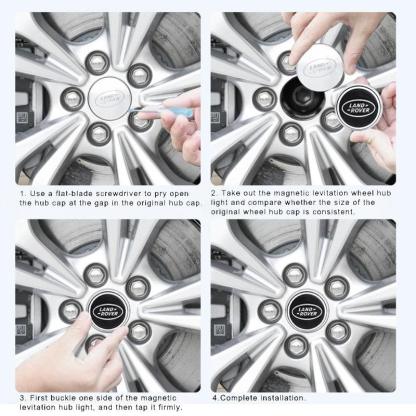 Suitable For Land Rover Magnetic Suspension Hub Caps & LED Suspension Luminous Wheel Hub Lights-Greetlamp
