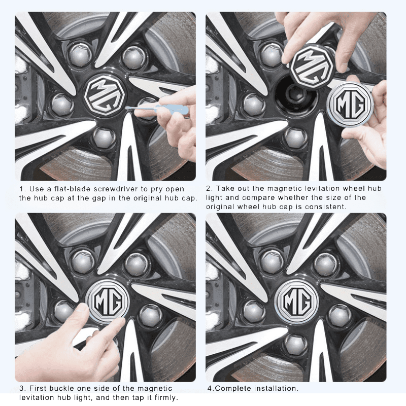 Suitable For MG Magnetic Suspension Hub Caps & LED Suspension Luminous Wheel Hub Lights-Greetlamp