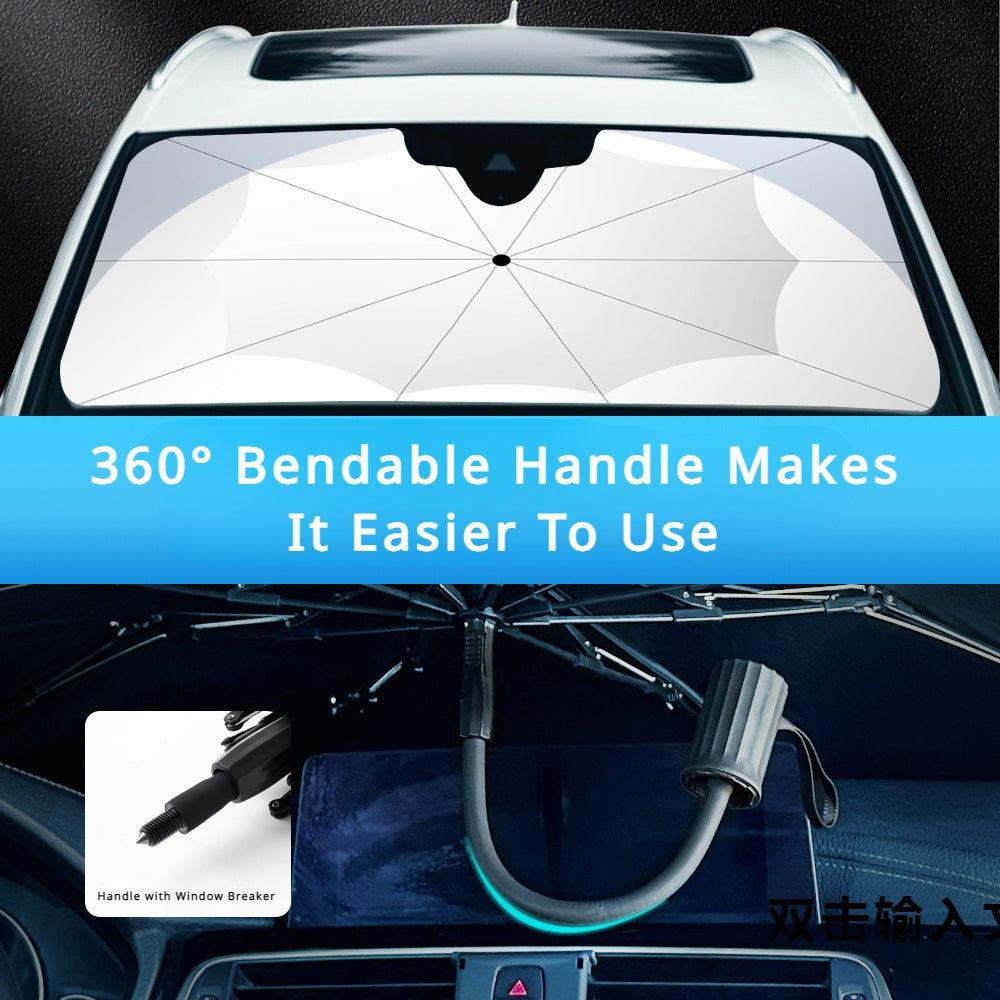 New 360° Bendable Handle Car Parasol Car Front Windshield Sun Protection Heat Shield Universal Car Parasol-Greetlamp