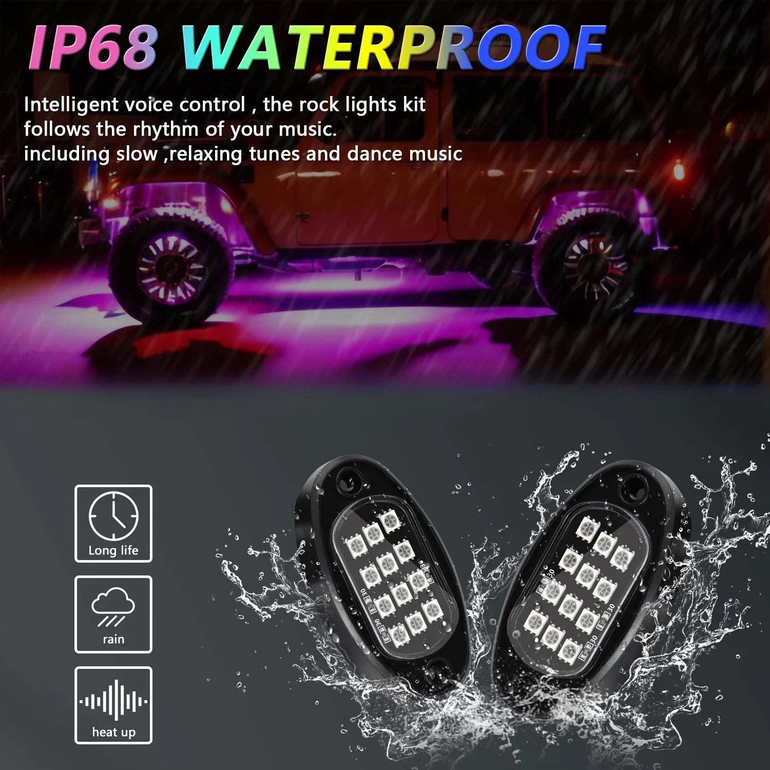 RGB Chassis Light APP Control Ambient Light LED Car Neon Light-Greetlamp