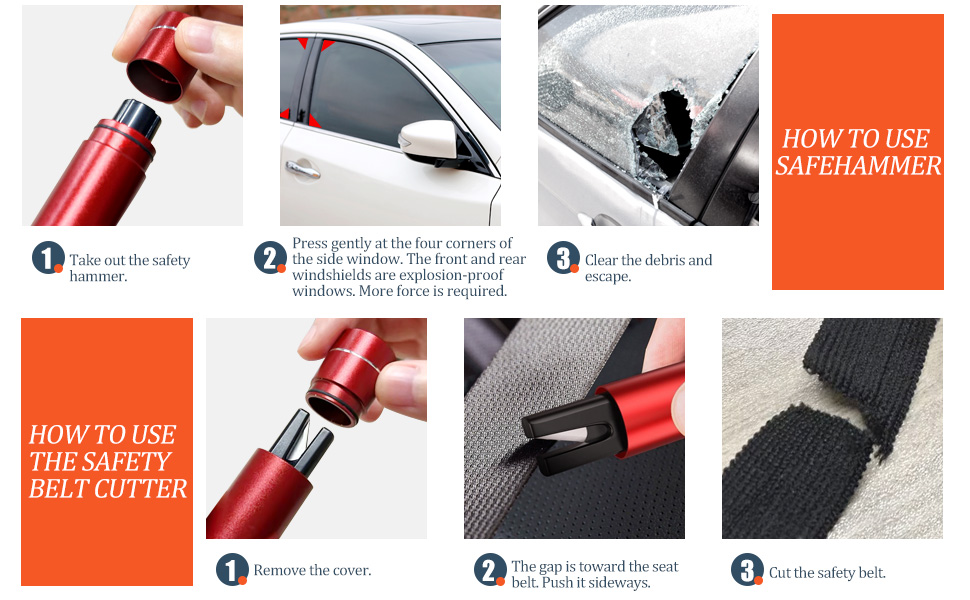 car seat belt cutter and window breaker