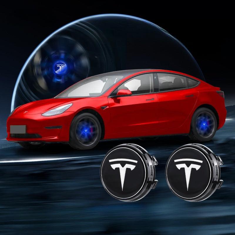Suitable For Tesla Magnetic Suspension Hub Caps & LED Suspension Luminous Wheel Hub Lights-Greetlamp