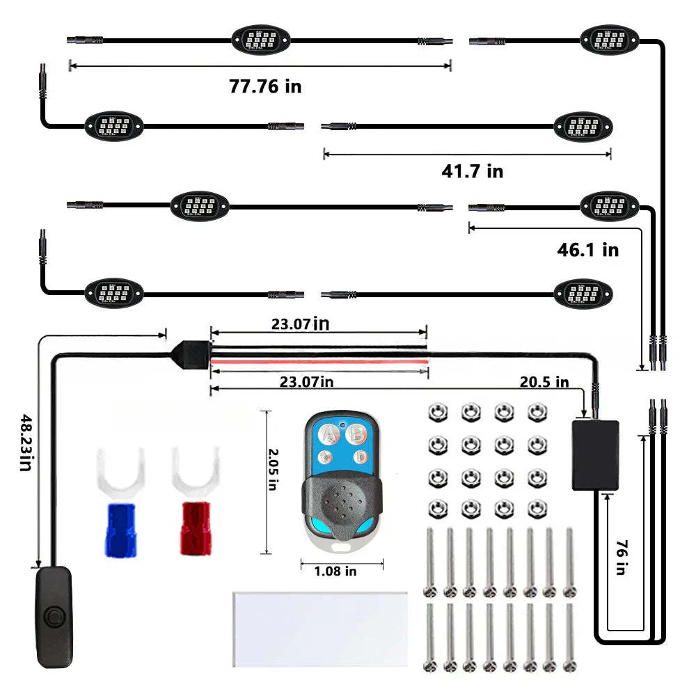 RGB Chassis Light APP Control Ambient Light LED Car Neon Light-Greetlamp
