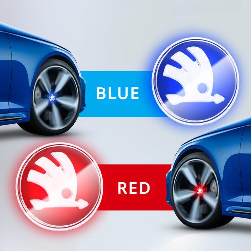 Suitable For Škoda Magnetic Suspension Hub Caps & LED Suspension Luminous Wheel Hub Lights-Greetlamp