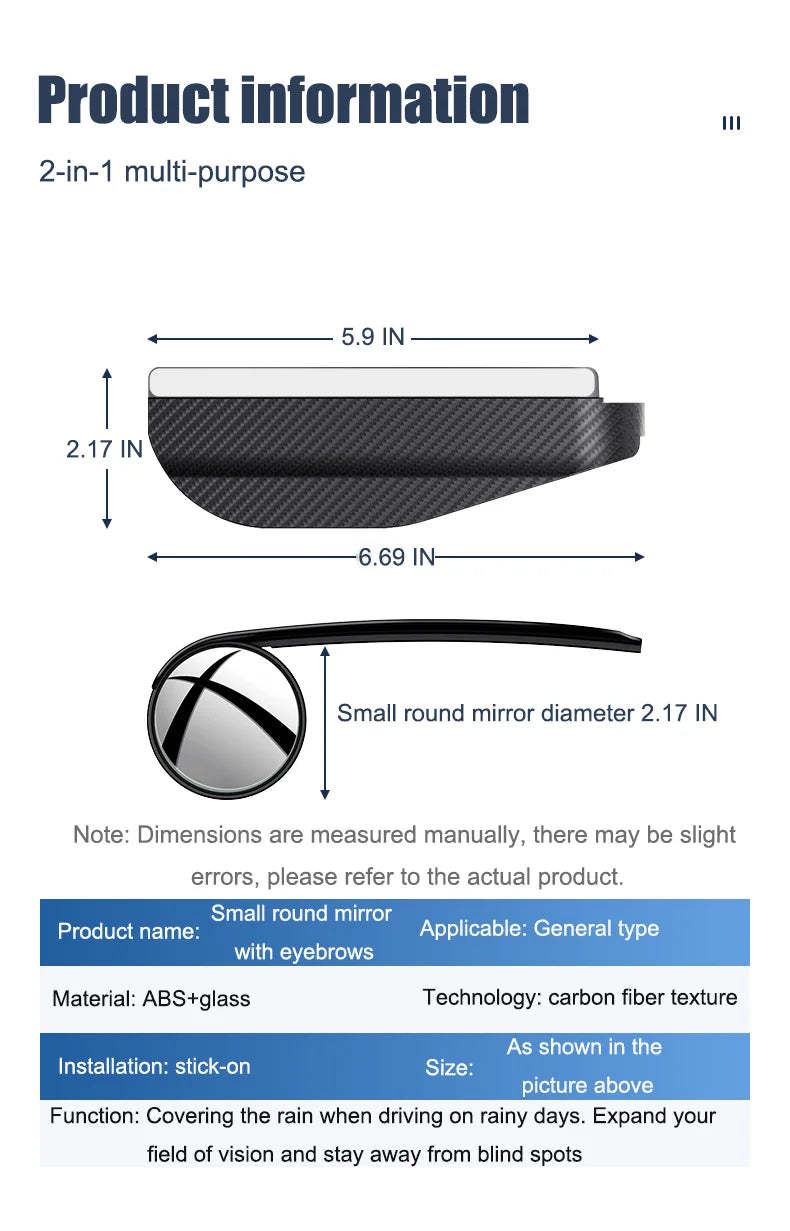 🔥 50% OFF — Car Rear View Mirror Rain Shield for Clearer Driving