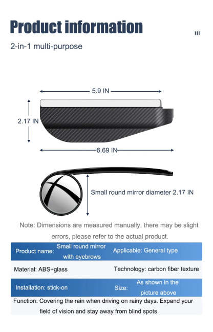 🔥 50% OFF — Car Rear View Mirror Rain Shield for Clearer Driving