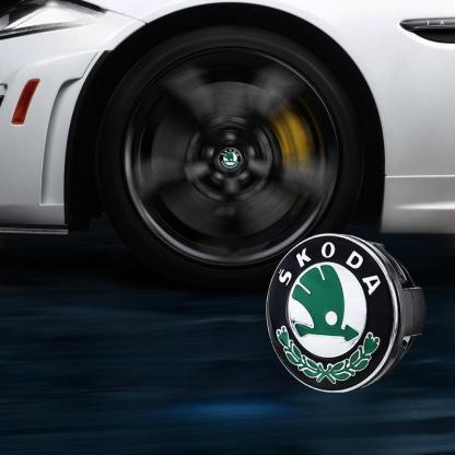 Suitable For Škoda Magnetic Suspension Hub Caps & LED Suspension Luminous Wheel Hub Lights-Greetlamp