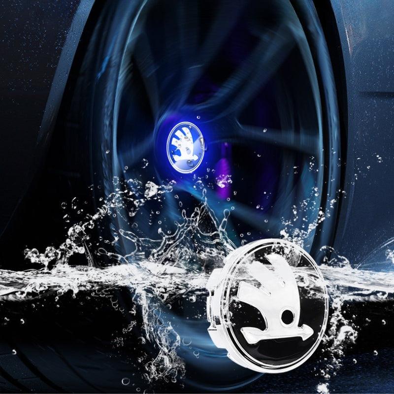 Suitable For Škoda Magnetic Suspension Hub Caps & LED Suspension Luminous Wheel Hub Lights-Greetlamp