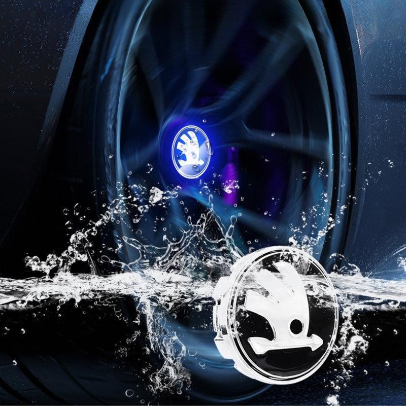 Suitable For Škoda Magnetic Suspension Hub Caps & LED Suspension Luminous Wheel Hub Lights-Greetlamp