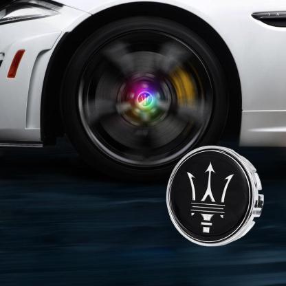Suitable For Maserati Magnetic Suspension Hub Caps & LED Suspension Luminous Wheel Hub Lights-Greetlamp