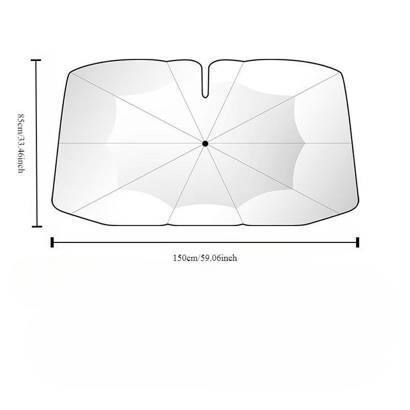 New 360° Bendable Handle Car Parasol Car Front Windshield Sun Protection Heat Shield Universal Car Parasol-Greetlamp