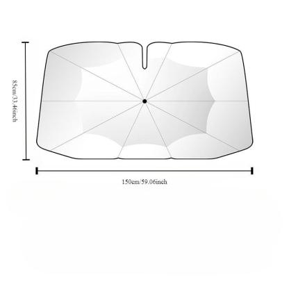 New 360° Bendable Handle Car Parasol Car Front Windshield Sun Protection Heat Shield Universal Car Parasol-Greetlamp