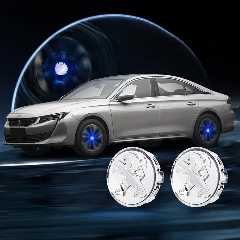 Suitable For Peugeot Magnetic Suspension Hub Caps & LED Suspension Luminous Wheel Hub Lights-Greetlamp