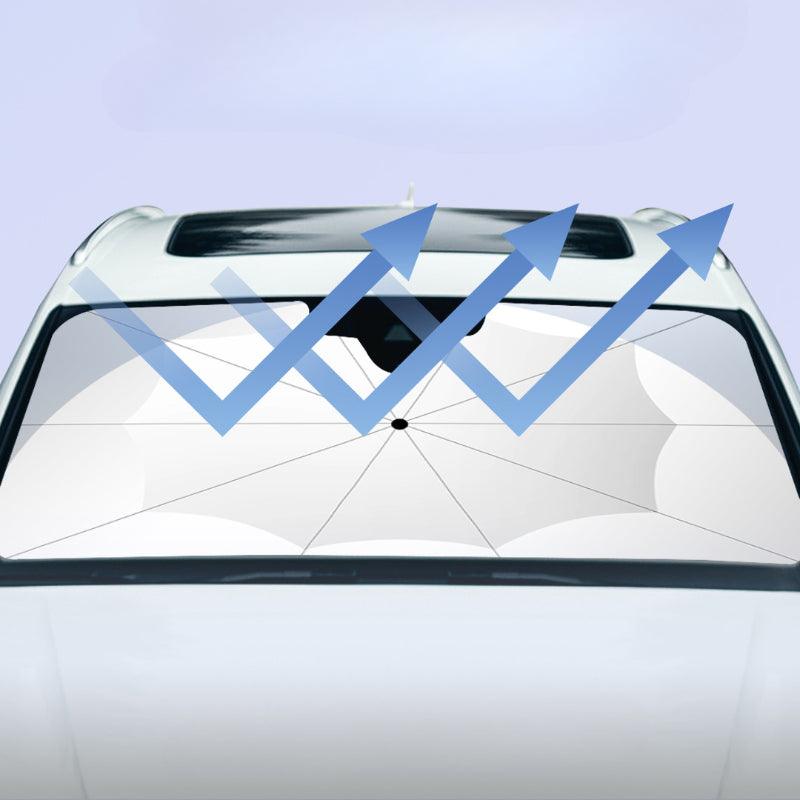 New 360° Bendable Handle Car Parasol Car Front Windshield Sun Protection Heat Shield Universal Car Parasol-Greetlamp