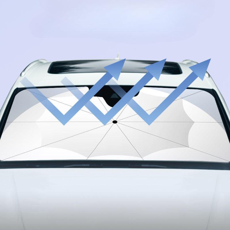 New 360° Bendable Handle Car Parasol Car Front Windshield Sun Protection Heat Shield Universal Car Parasol-Greetlamp